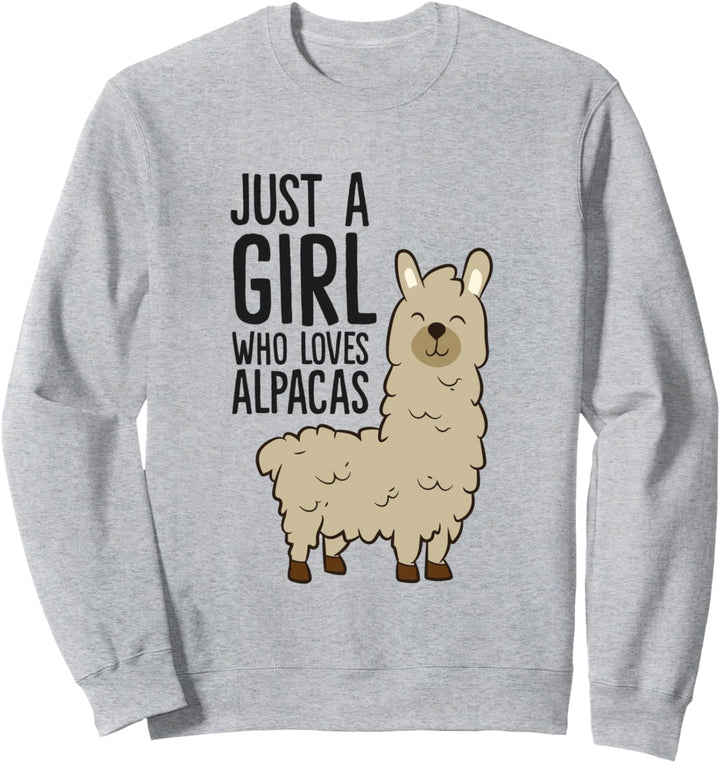 Just a Girl Who Loves Alpacas Lustiges Alpaka Sweatshirt