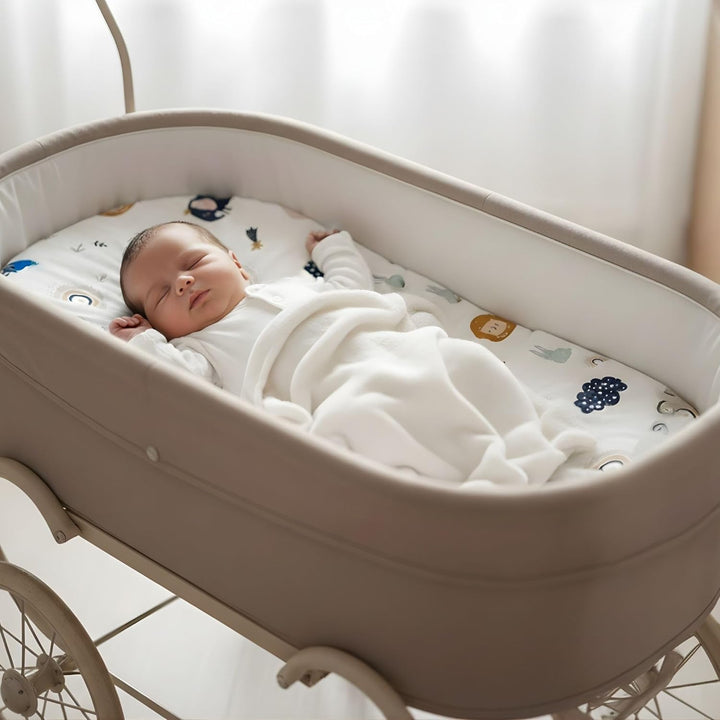 Spannbettlaken Kinderwagen Baby Spannbetttücher 3er Set: 75 x 35 cm - 2X Bettlaken + 1x wasserdichte