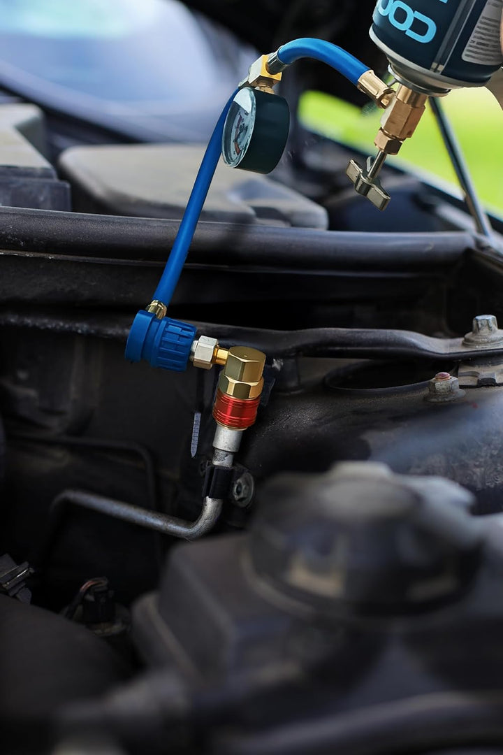 Adapter für Klimaanlagen mit Kältemittel R134a, ohne LP (Low Port) Anschluss, für Fahrzeuge bis Bauj