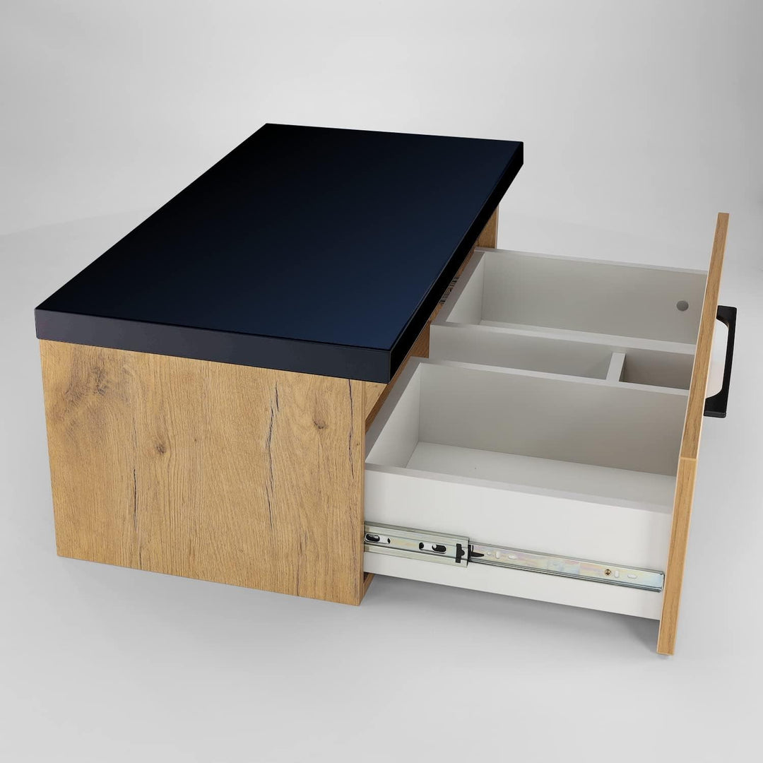 paplinskimoebel Badezimmer Badmöbel Unterschrank Schrank Waschbecken + schwarzes Oberteil 80,5 x 39