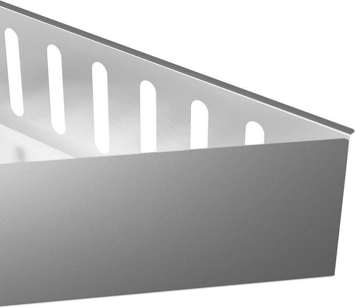 Relaxdays Kohlekorb Kugelgrill, 2er Set, HxBxT: 7,5x38x12 cm, direktes & indirektes Grillen, Stahl,