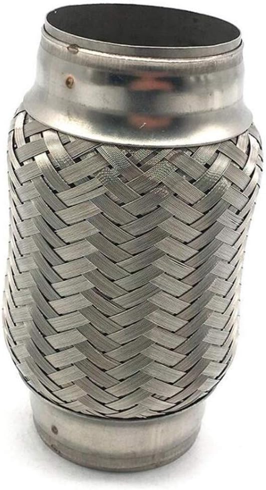 iSpchen Flexrohr Auspuffrohr Edelstahl Auspuffrohr Flexibles Rohr Auspuff Universal 63mm × 150mm Aus