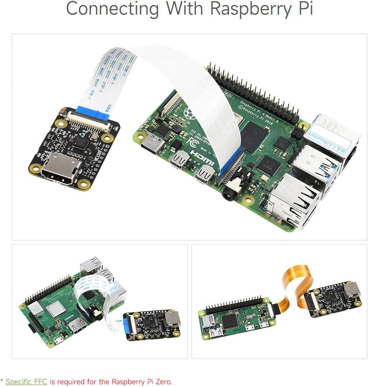 Waveshare HDMI to CSI Adapter for Raspberry Pi Series Support 1080p@30fps Support from HDMI Input Ba