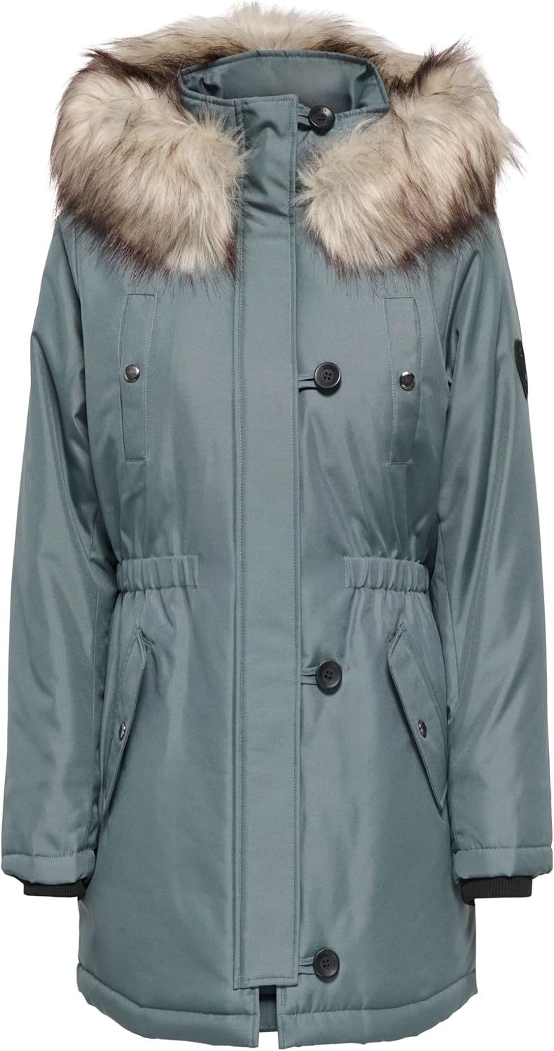 ONLY Female Langer Parka ONLIRIS Langer Parka XS Balsam Green, XS Balsam Green