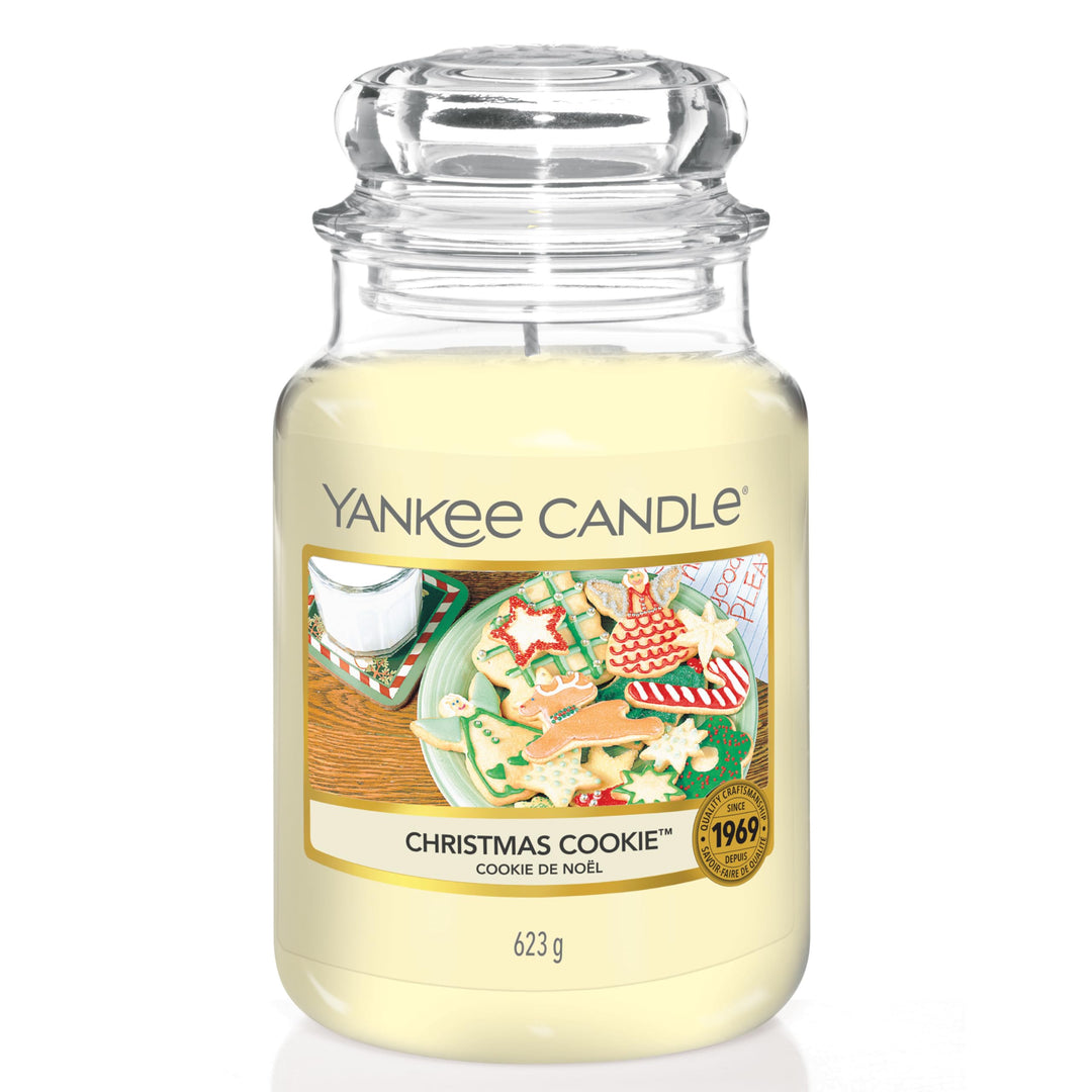 Yankee Candle Duftkerze im Glas (gross) | Christmas Cookie | Kerze mit langer Brenndauer bis zu 150