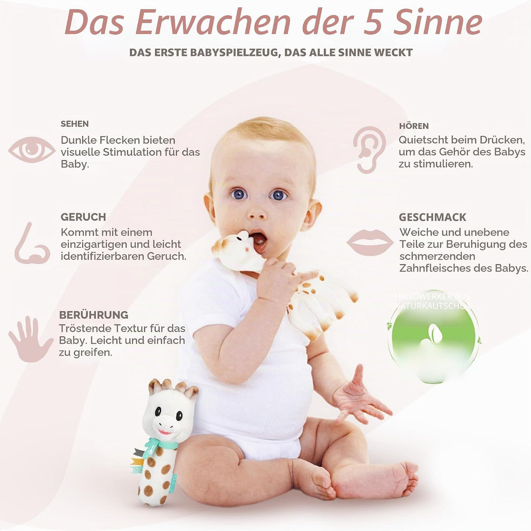 Sophie die Giraffe Geschenkset zur Geburt Sophiesticated Rassel Pouet 00012 The Sweety Geschenkset E