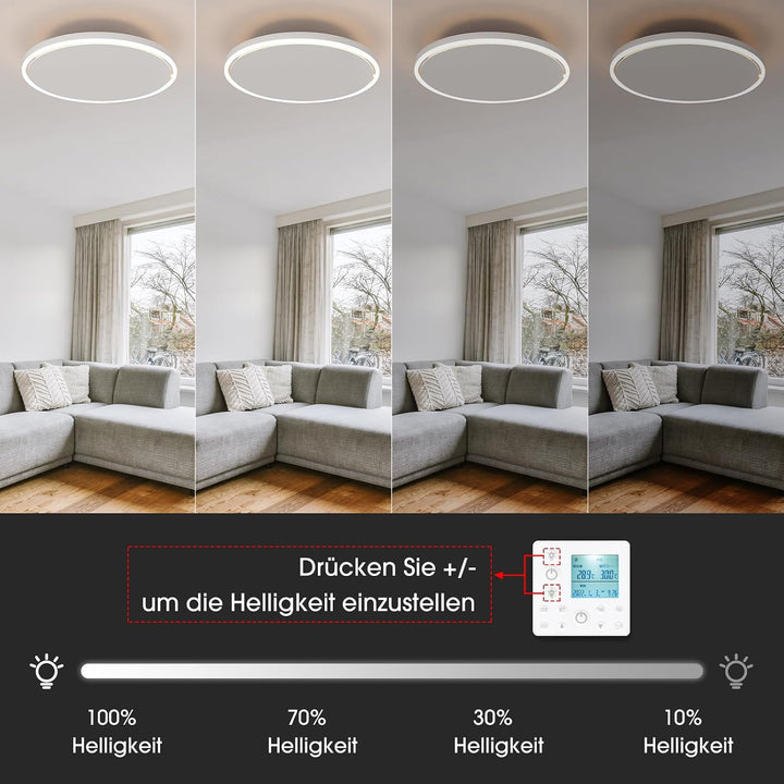 Infrarotheizung Deckenmontage 1440 Watt, Infrarot Deckenheizung mit LED Beleuchtung Licht, Heizstrah