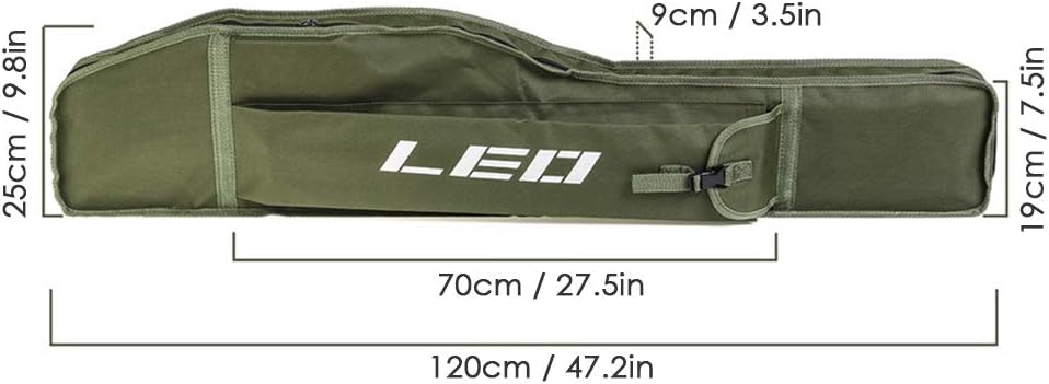Lixa-da 1,2 Mt Angeln Tasche Klapp Angelrute Rollen Tasche Angelrute Angelgerät Fall Aufbewahrungsta