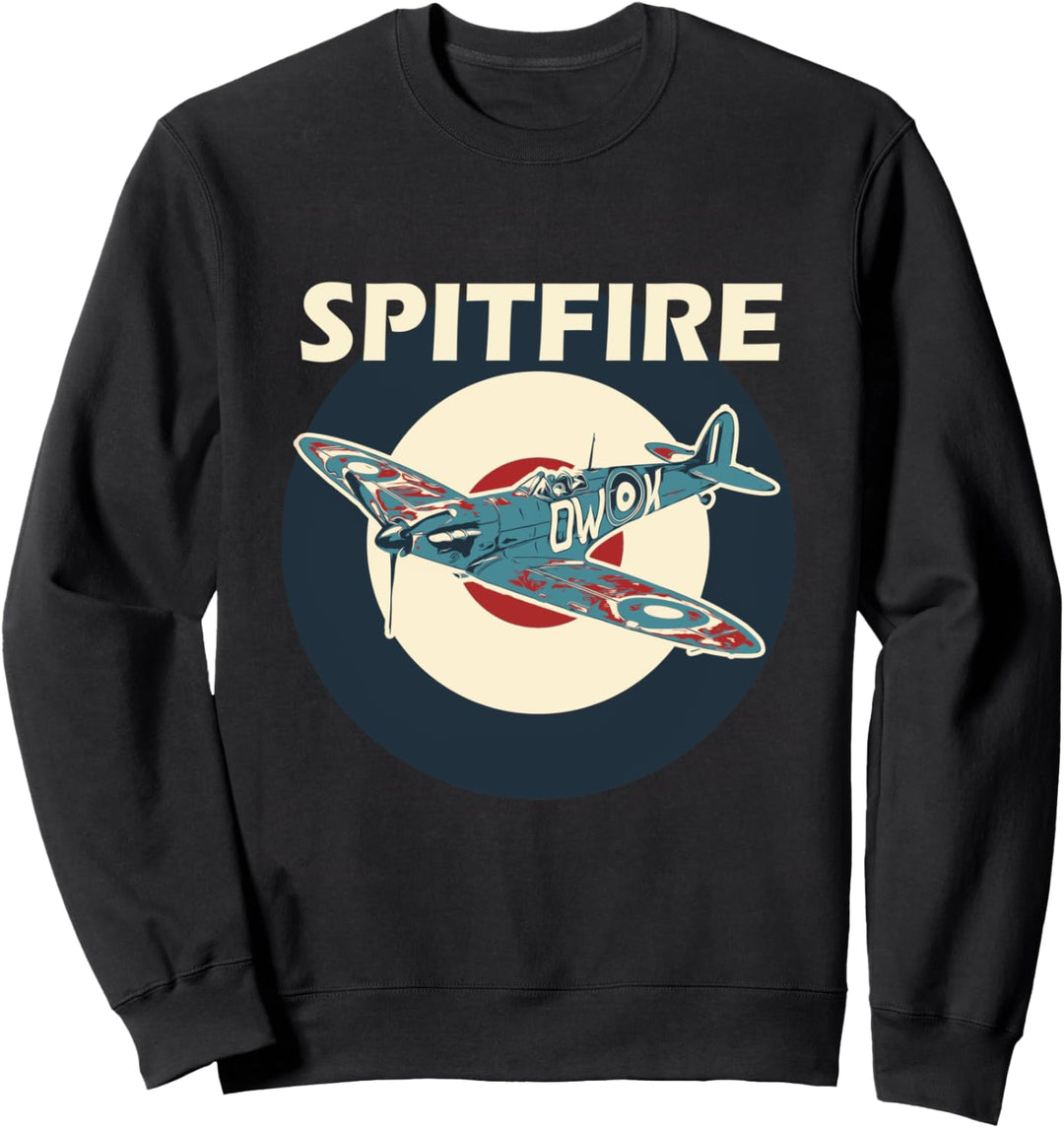 RAF Spitfire Aeroplane War Plane Aircraft WW2 Men Boys Kids Sweatshirt