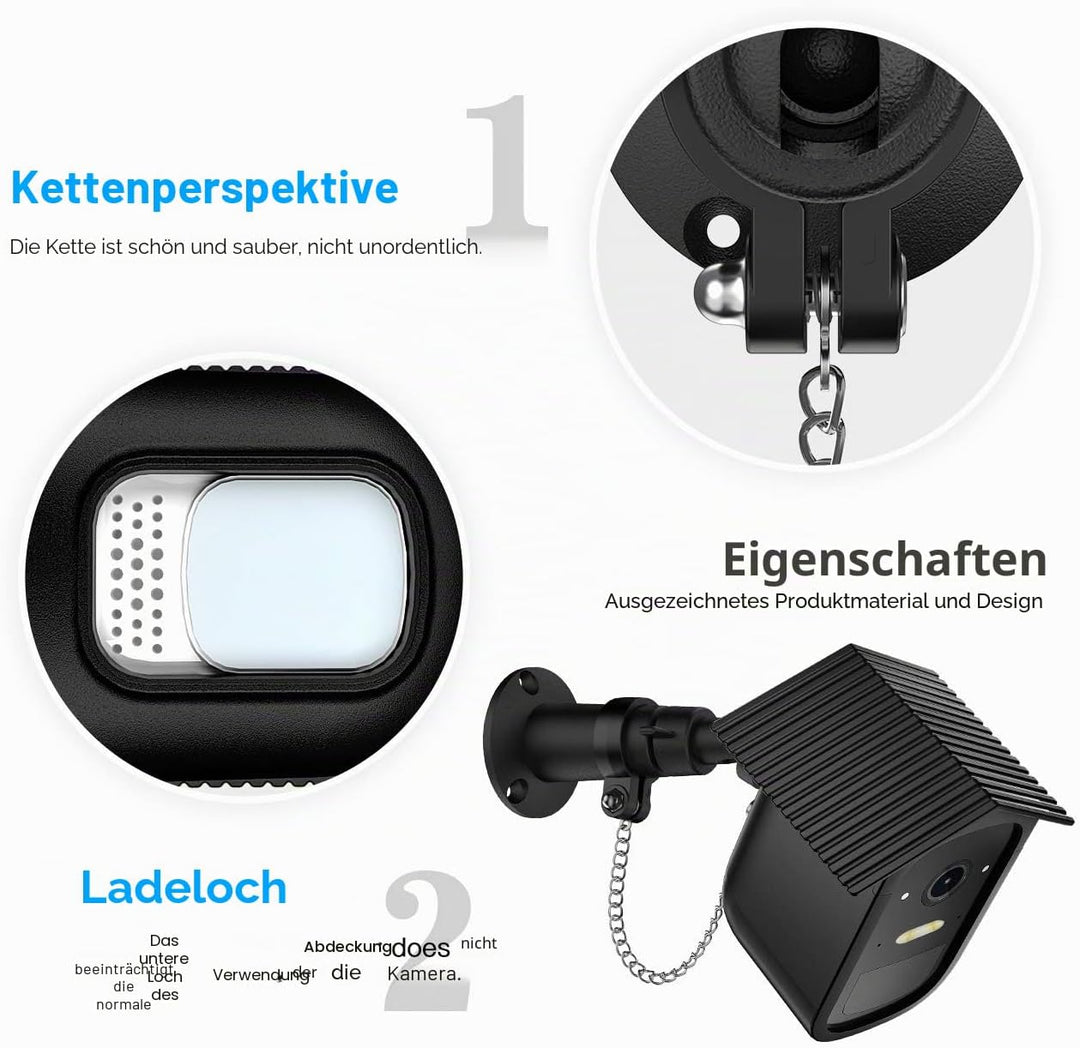HOLACA Halterung Kompatibel mit eufyCam 2C/2C Pro (Kamera Nicht enthalten), ABS Hülle + Metall-Wandh