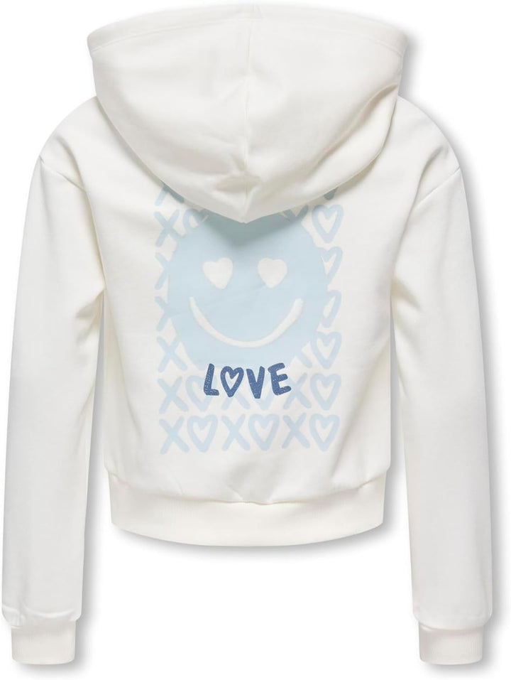 ONLY Kids Mädchen Hoodie Kapuzenpullover Sweatshirt mit Kapuze und grossem Rückenmotiv KOGCooper Lif