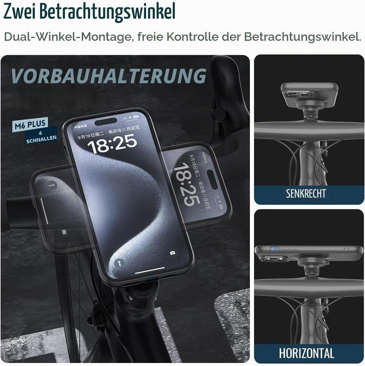 sincetop Bike Phone Mount für Mountain Bicycle, Universal Aluminium Rennrad Vorbaukappe Handyhalter,