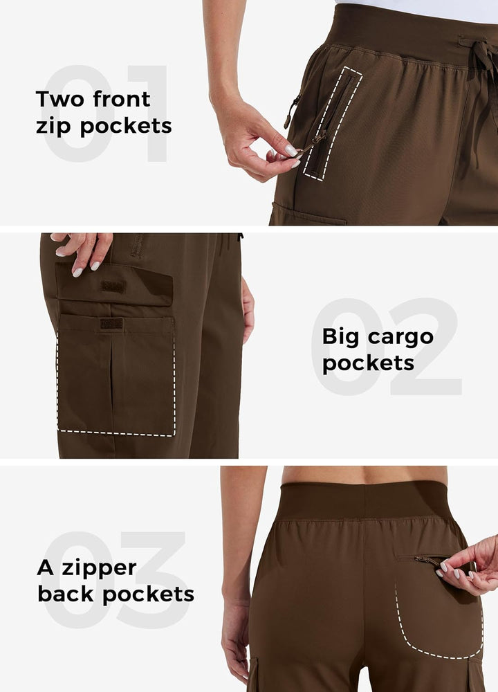 WILLIT Damen Trekkinghose Jogginghose Cargohose Leichte Wanderhosen Schnelltrocknende Wasserdicht Ar