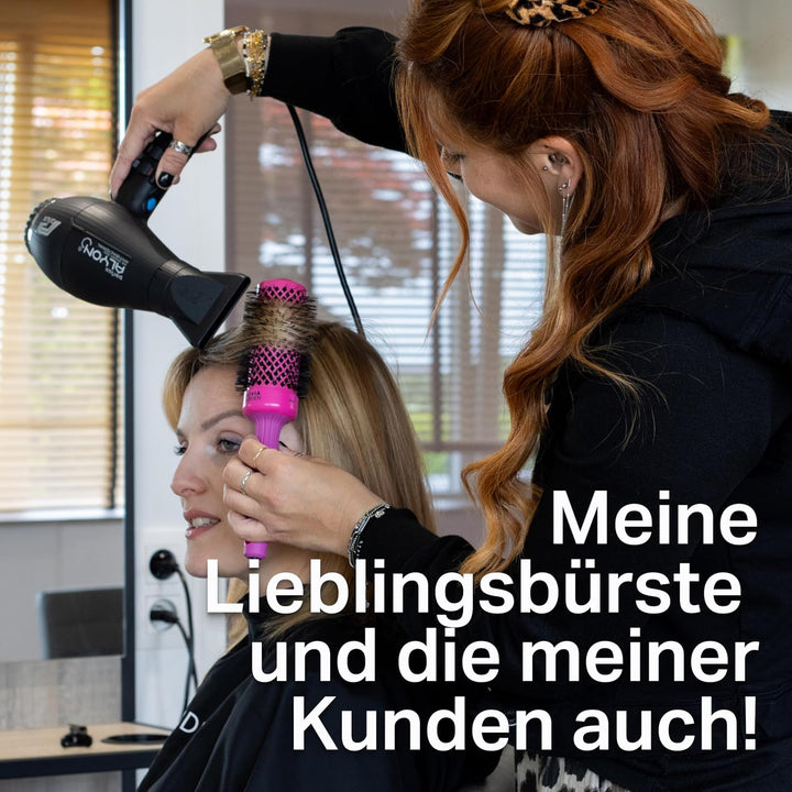 Olivia Garden Expert Blowout Shine – Pink - 45 - Runde, antistatische Keramikbürste für glänzende un