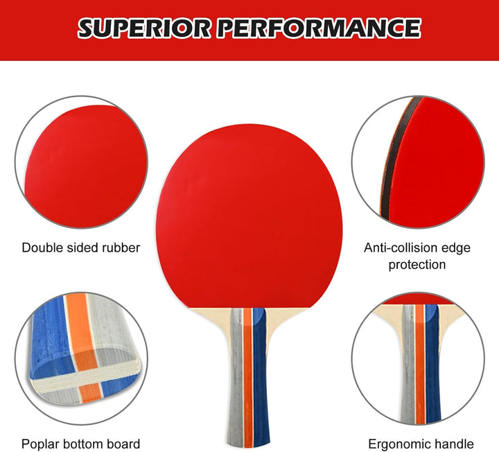 Tischtennis Set, 40 * 30 * 6.5cm Tischtennisschläger Set, Tischtennisschläger Set Profi, Profi Tisch