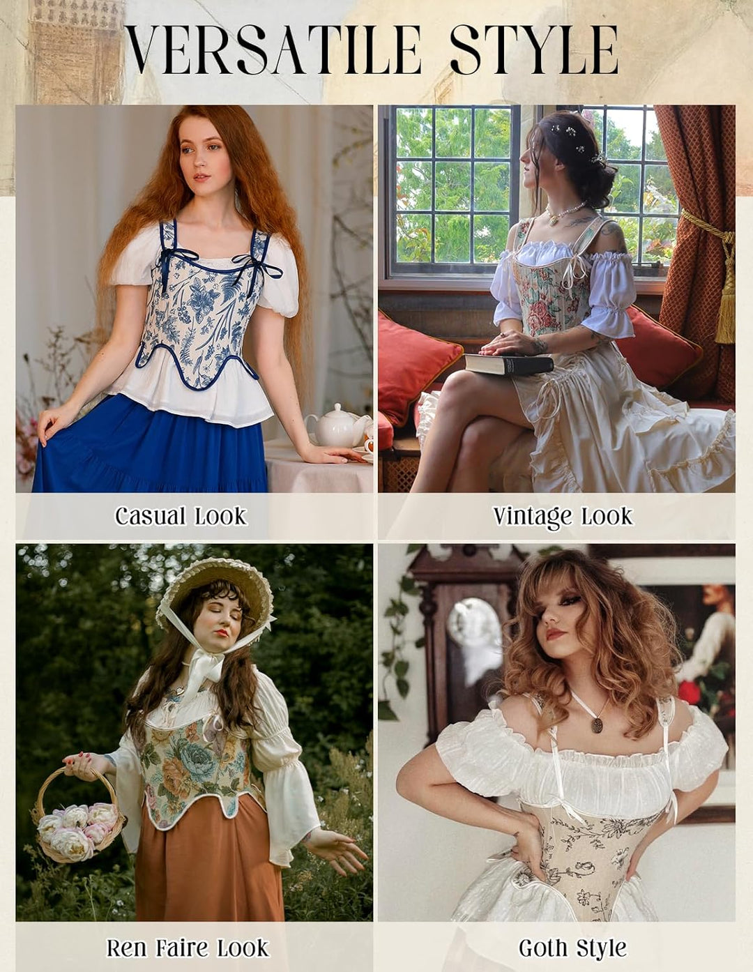 Scarlet Darkness Bustier-Top für Damen, Renaissance-Blumenmuster, Schnürung, Bodyshaper, Korsett mit