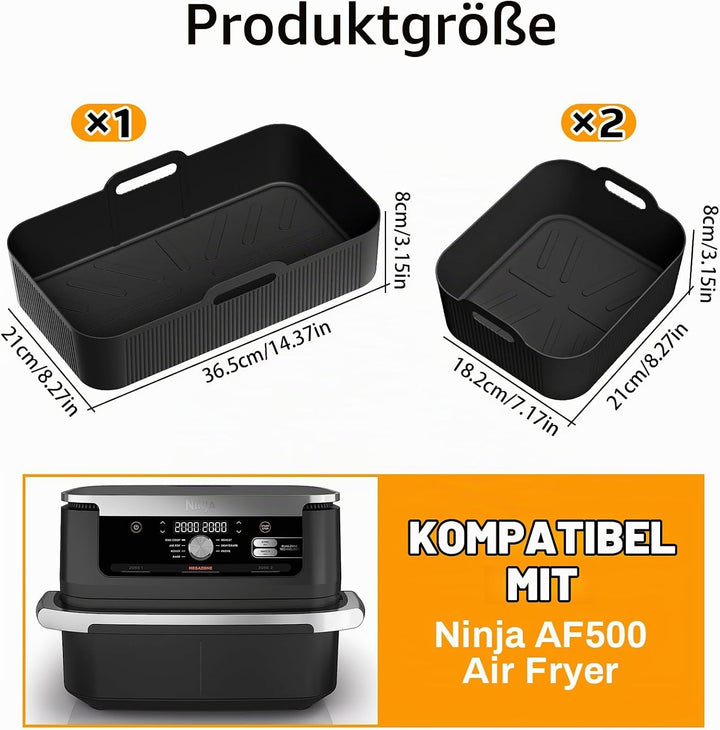 Silikonform für Ninja Heissluftfritteuse, Ninja Foodi Heissluftfritteuse Zubehör für AF500EU, Siliko