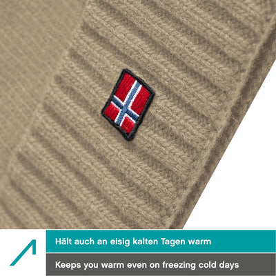 ACE Norway Winter-Mütze aus Schaf-Wolle - warme Strickmütze für Damen & Herren - weiche Wollmütze fü