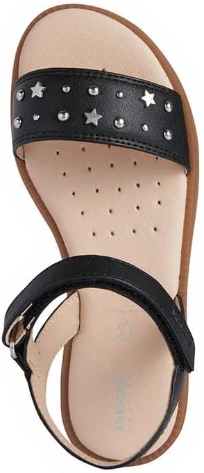 Geox Mädchen J Karly Girl Sandalen 28 EU Schwarz, 28 EU Schwarz