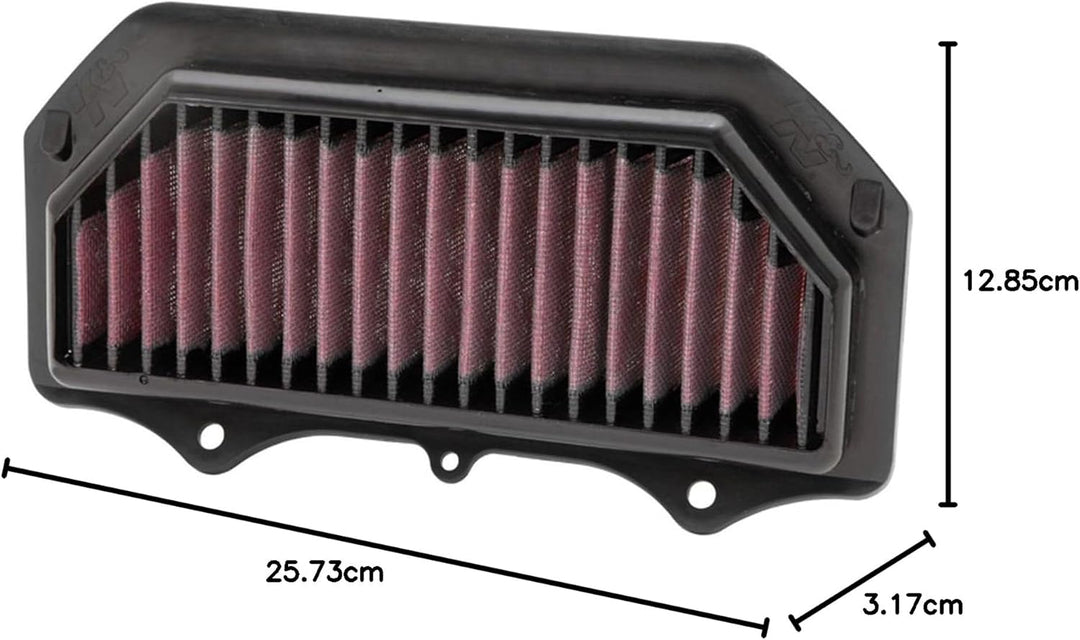 K&N SU-7511R Motorrad Luftfilter, Rot 16