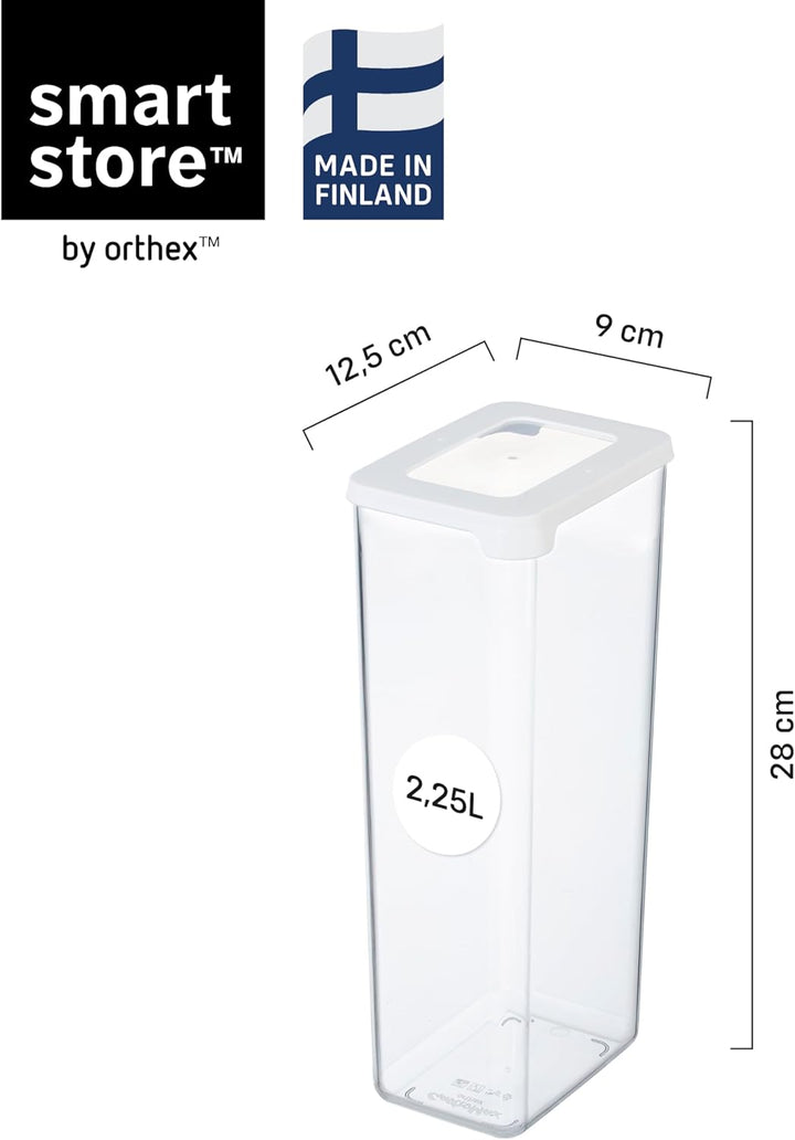 SmartStore Vorratsdosen 2.25L Set mit 4 Stück - Spaghetti aufbewahrung für pasta, BPA-frei, Spülmasc