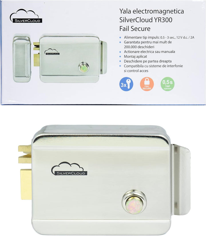 Elektromagnetischer Schloss SilverCloud YR300 mit Hub, mit Öffnung auf der rechten Seite, Fail Secur