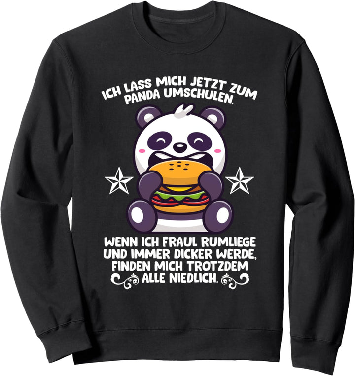 Lustiger Panda Spruch Wochenende Faulheit Schlafen Chillen Sweatshirt