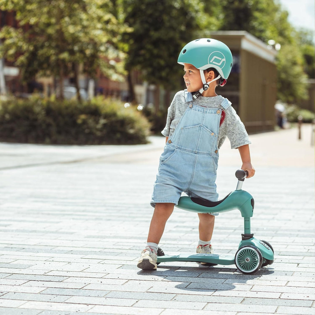 Scoot & Ride - Highwaykick 1 Children Adjustable Seated or Standing 2-in-1 Scooter Including Safety