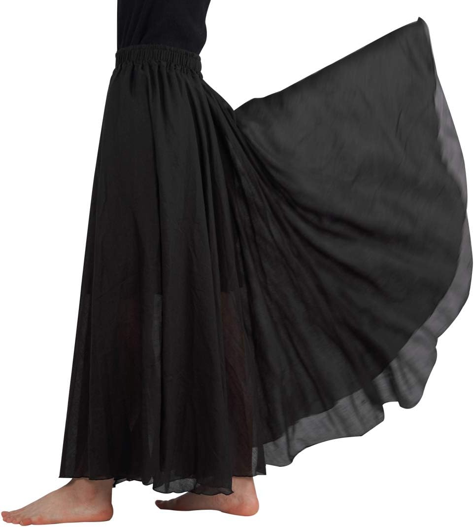 FEOYA Baumwolle Leinen Maxirock Boho Sommer Rock Double Layer Elastische Taille Faltenrock Frauen Ei