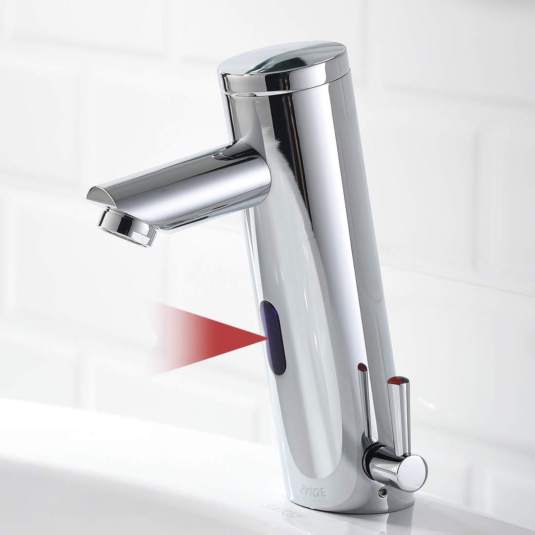 AIMADI Infrarot Sensor Wasserhahn Automatisch Mischbatterie Induktion Badarmatur Waschtisharmatur Ba