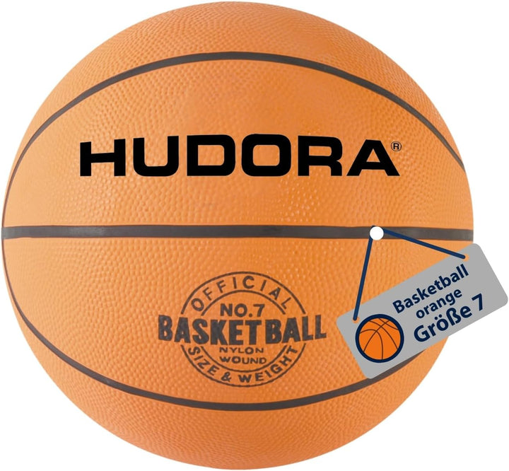 HUDORA Basketballkorb Set - Indoor &amp; Outdoor Basketballkorb mit Brett - Basketball Korb inkl. Befest