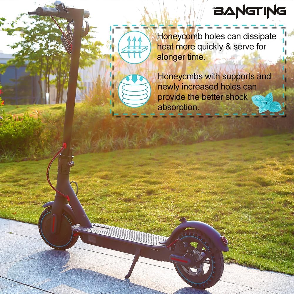 BANGTING 2 PCS 8,5 Zoll E Scooter Solid Reifen, 8 1/2 x2 Vollgummireifen, 50/75-6.1 Ersatzreifen für