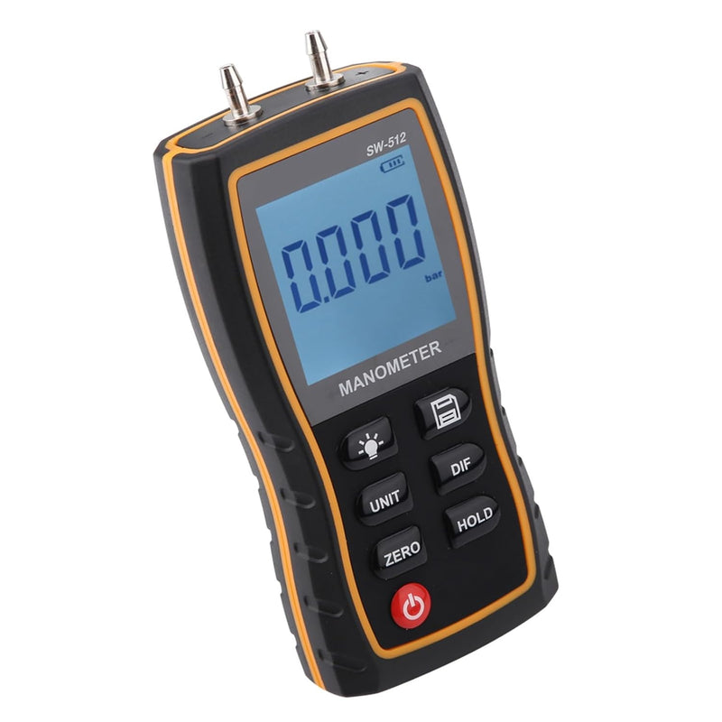 SW-512B Differenzdruckmessgeräte Hochpräzises HLK-Gasdruckprüfgerät Digitalanzeige Manometer Handluf