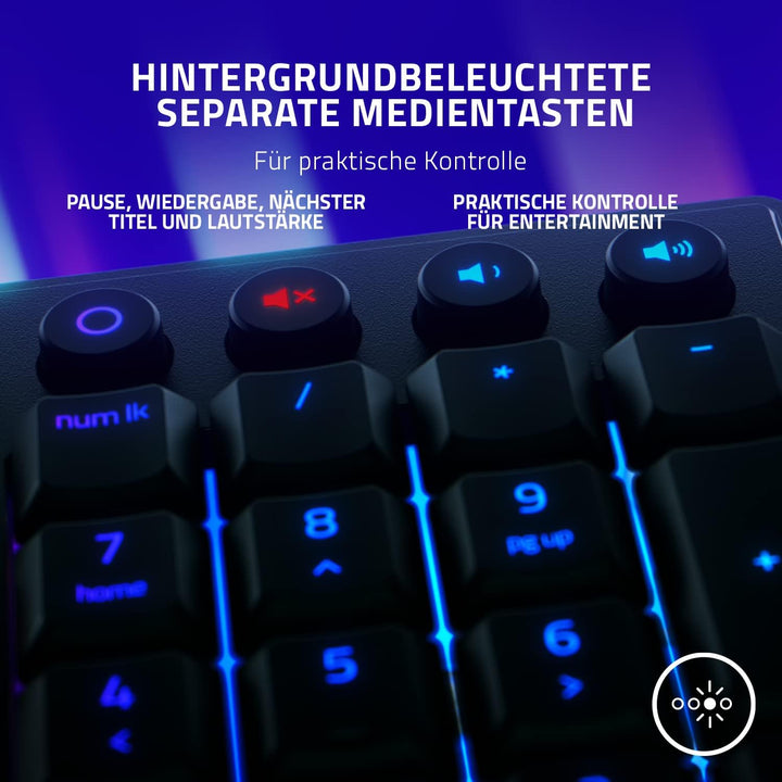 Razer Ornata V3 - Flache Mecha-Membran-Gaming Tastatur (Hybrid Mecha-Membran-Switches, Magnetische S