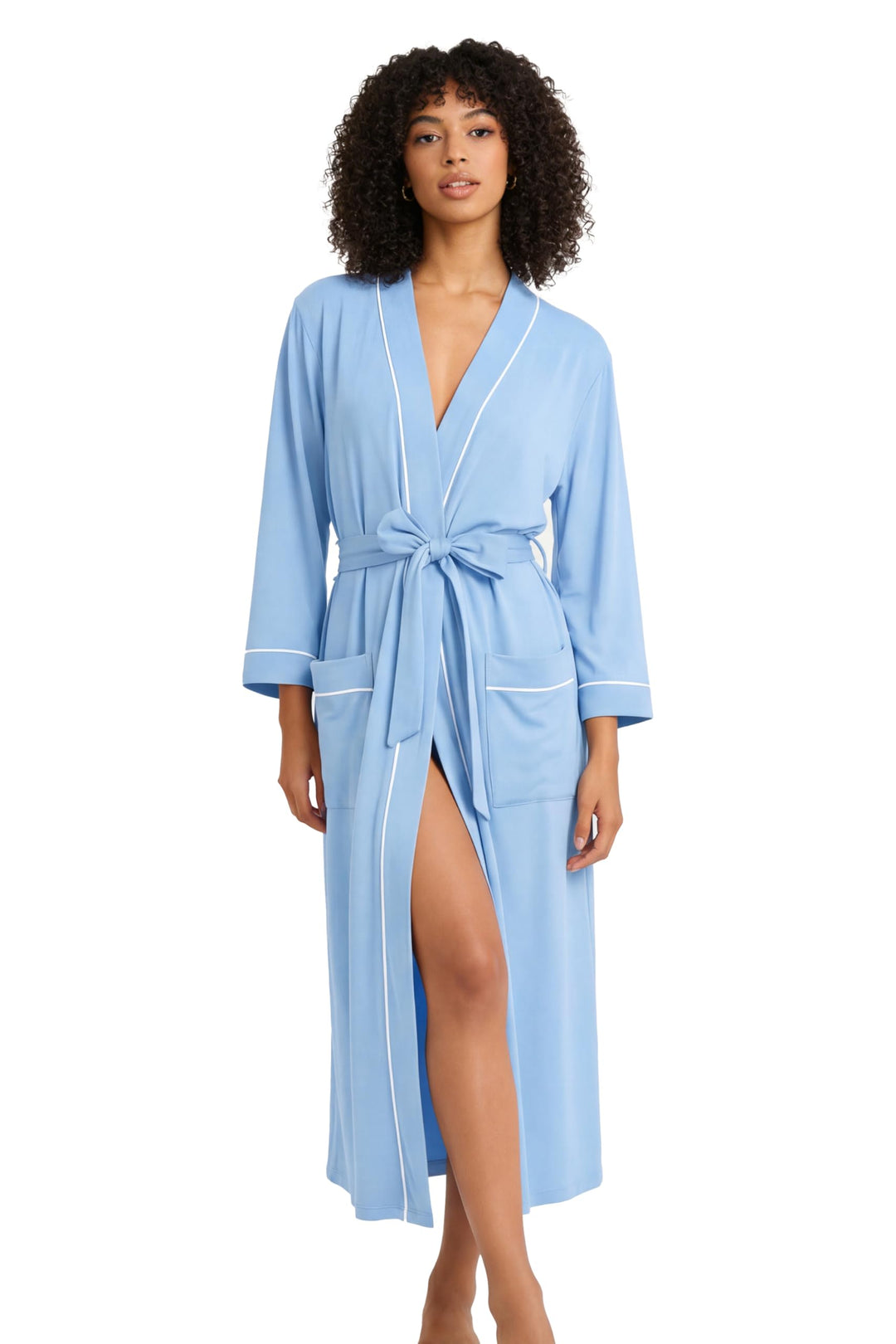 HEARTNICE Bademantel Damen 100% Baumwolle, Sauna Bademantel Damen leicht Morgenmantel Kimono Hausman