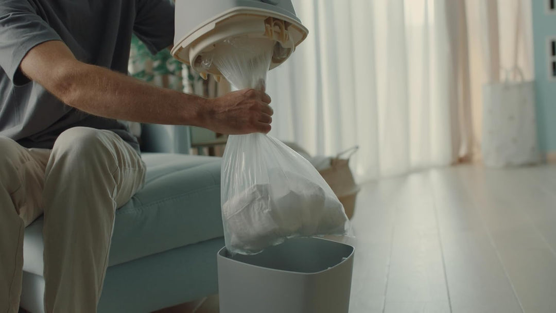 (air)well bin Windeleimer Geruchsdicht – Windelmülleimer mit Geruchsstopp-System, Einhändige Bedienu