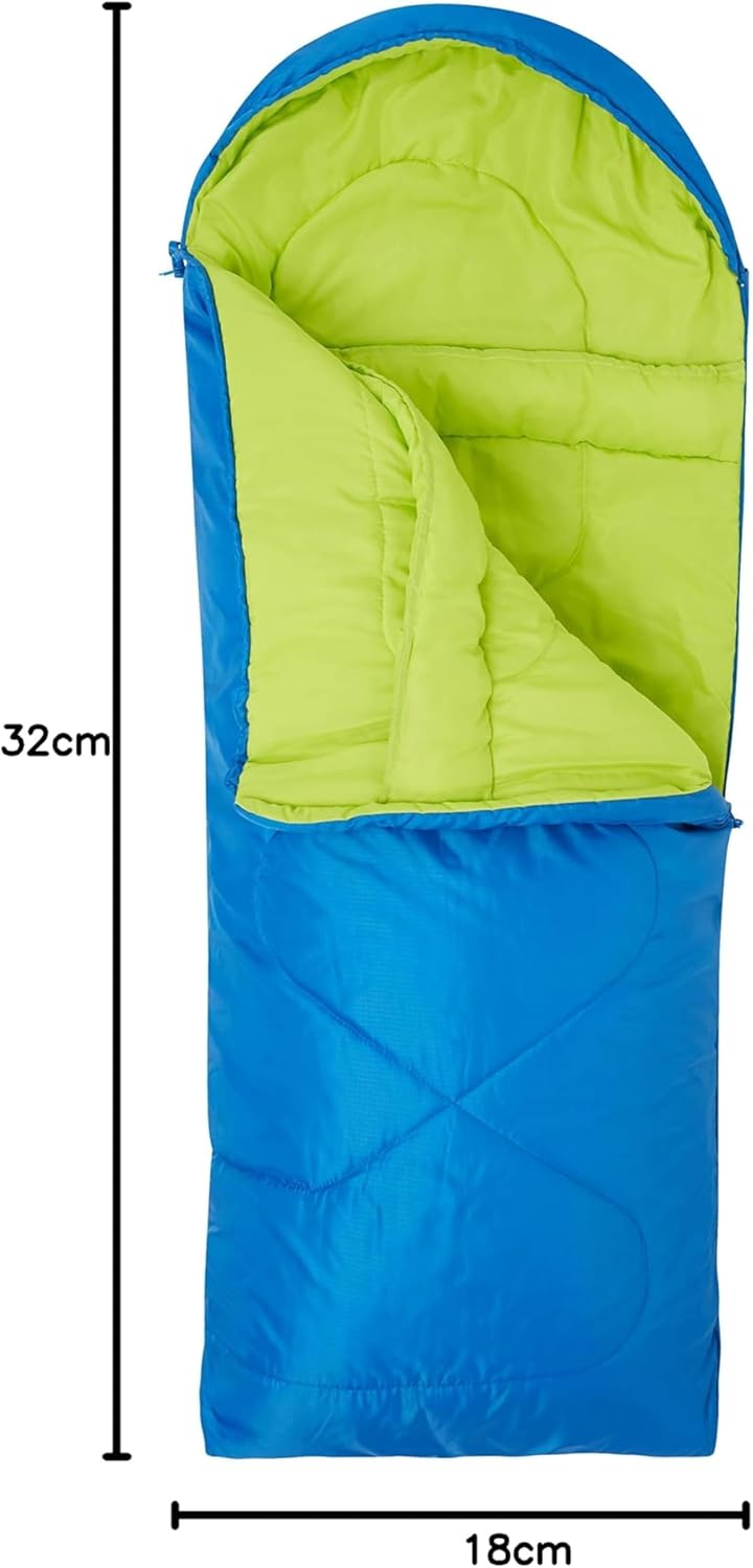 Mountain Warehouse Summit Rechteckiger Minischlafsack - Leichter Kinderschlafsack, Innentasche in Br
