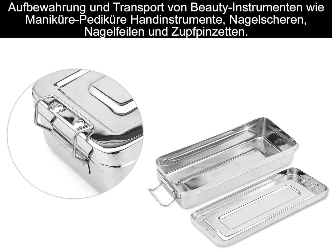 Beauty-Instrumentenschale Schale mit Deckel und Verschluss Rostfrei