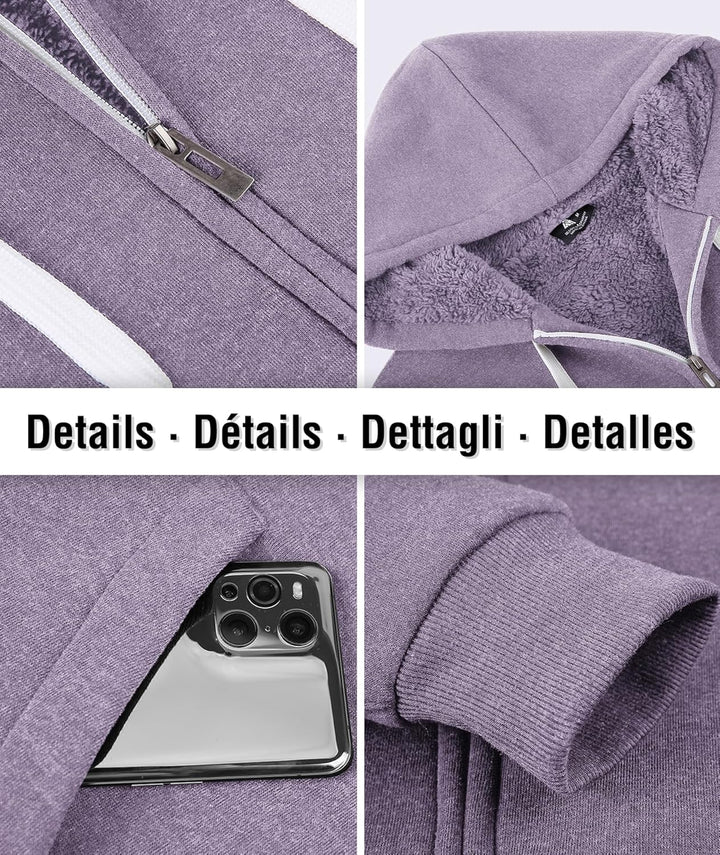 igeekwell Herren Hoodie, Herren Reissverschluss Kapuzenpullover Kapuze Casual Sweatshirt Classic Far