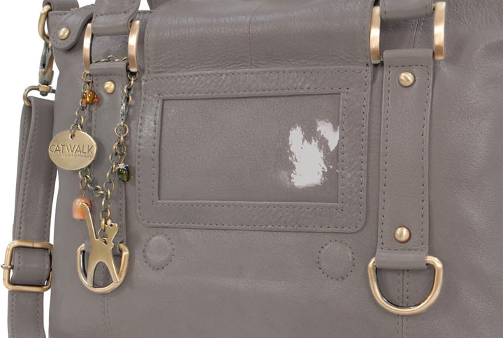 Catwalk Collection Handbags - Damen Leder Schultertasche Gross - Umhängetasche Gross - Arbeitstasche