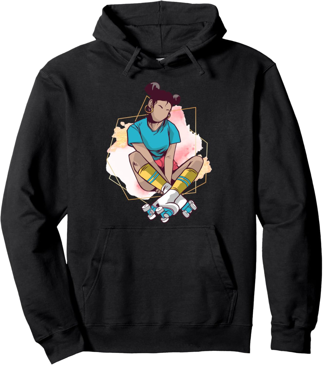 Roller Skate Girl Mädchen Süsses Inline Rollerblades Geschenk Pullover Hoodie