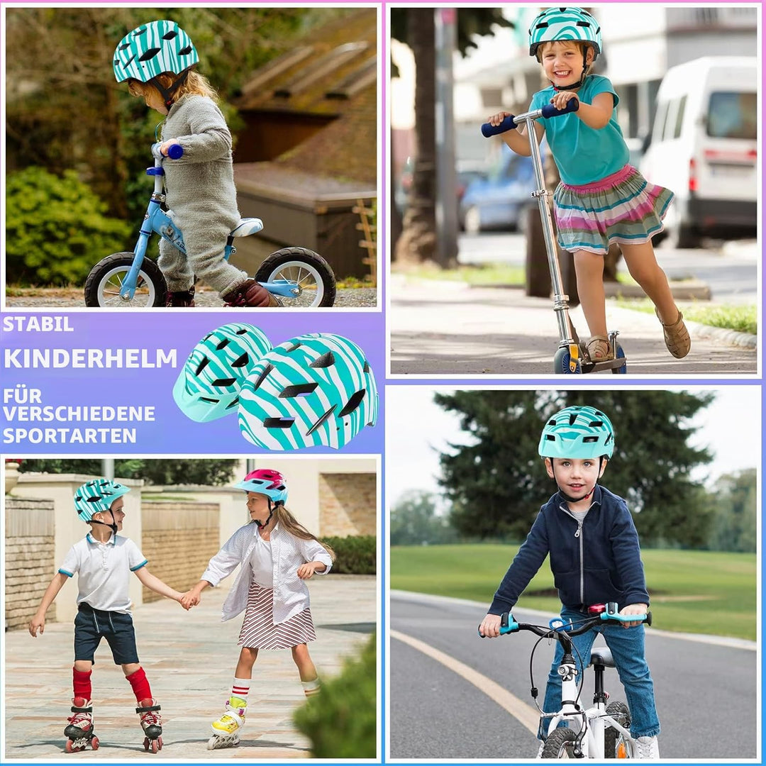 RaMokey Fahrradhelm Kinder, Fahrradhelm mit Licht für Kinder Leichter Kinderhelm mit Verstellbares Z