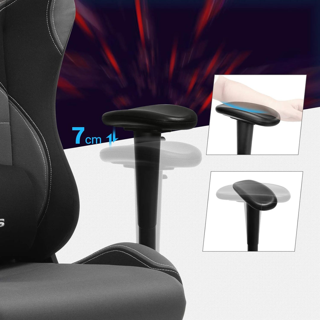 SONGMICS Bürostuhl Gaming Stuhl mit hoher Rückenlehne Formschaum gepolsterte Sitzschale verstellbare