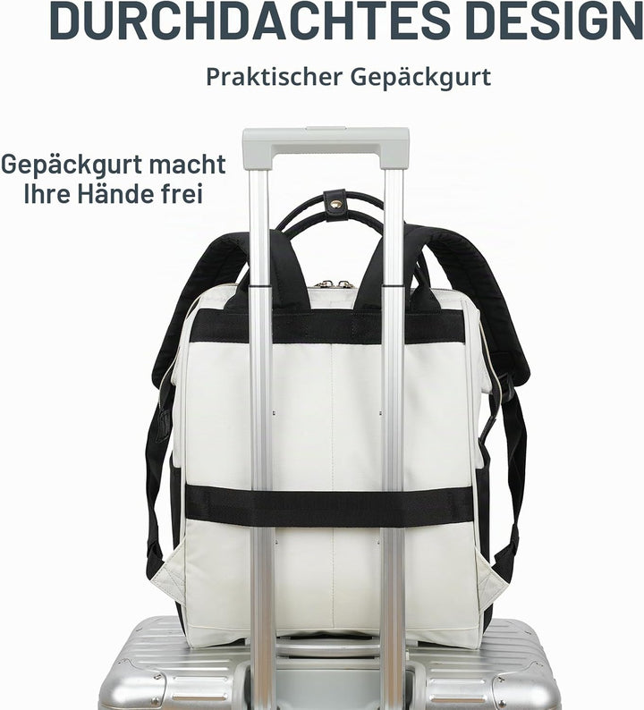 KROSER Laptop-Rucksack Damen 17 Zoll Business Reiserucksack Wasserdicht mit Hartgeschältem Sicherhei