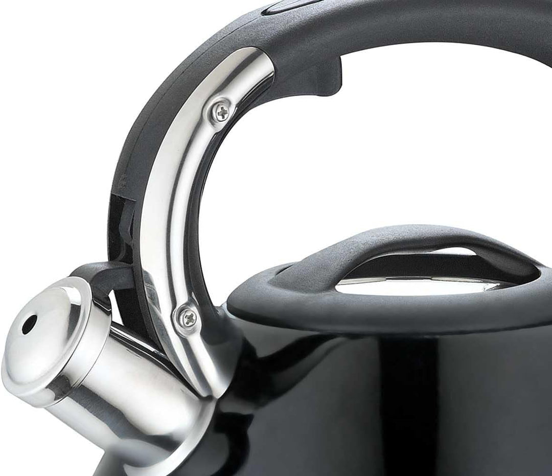 King Hoff Schwarz Edelstahl Flötenkessel Teekessel Wasserkessel 3,4 Liter KH-1221