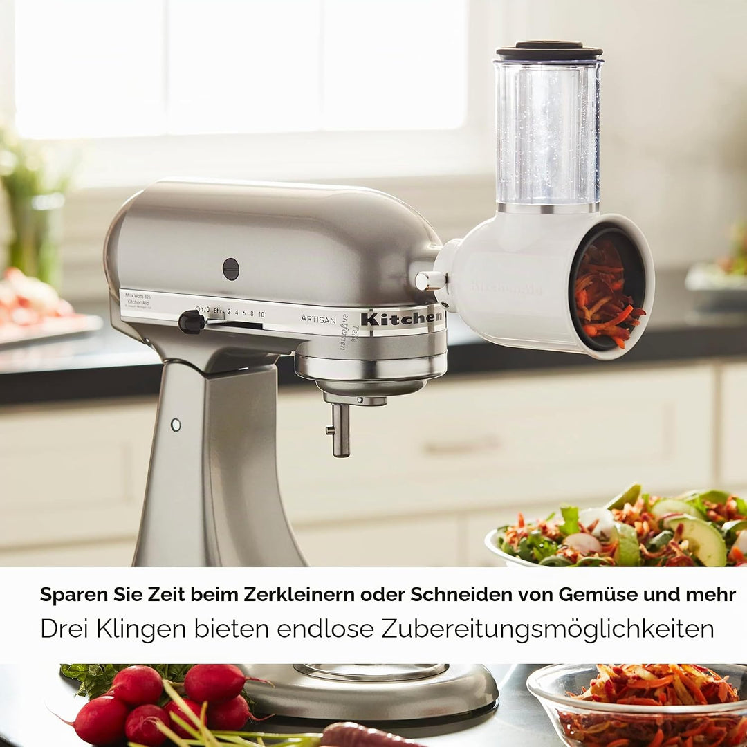 KitchenAid Fresh Prep Slicer/Shredder Aufsatz, Weiss Weiss/Opulenter Garten, Weiss/Opulenter Garten