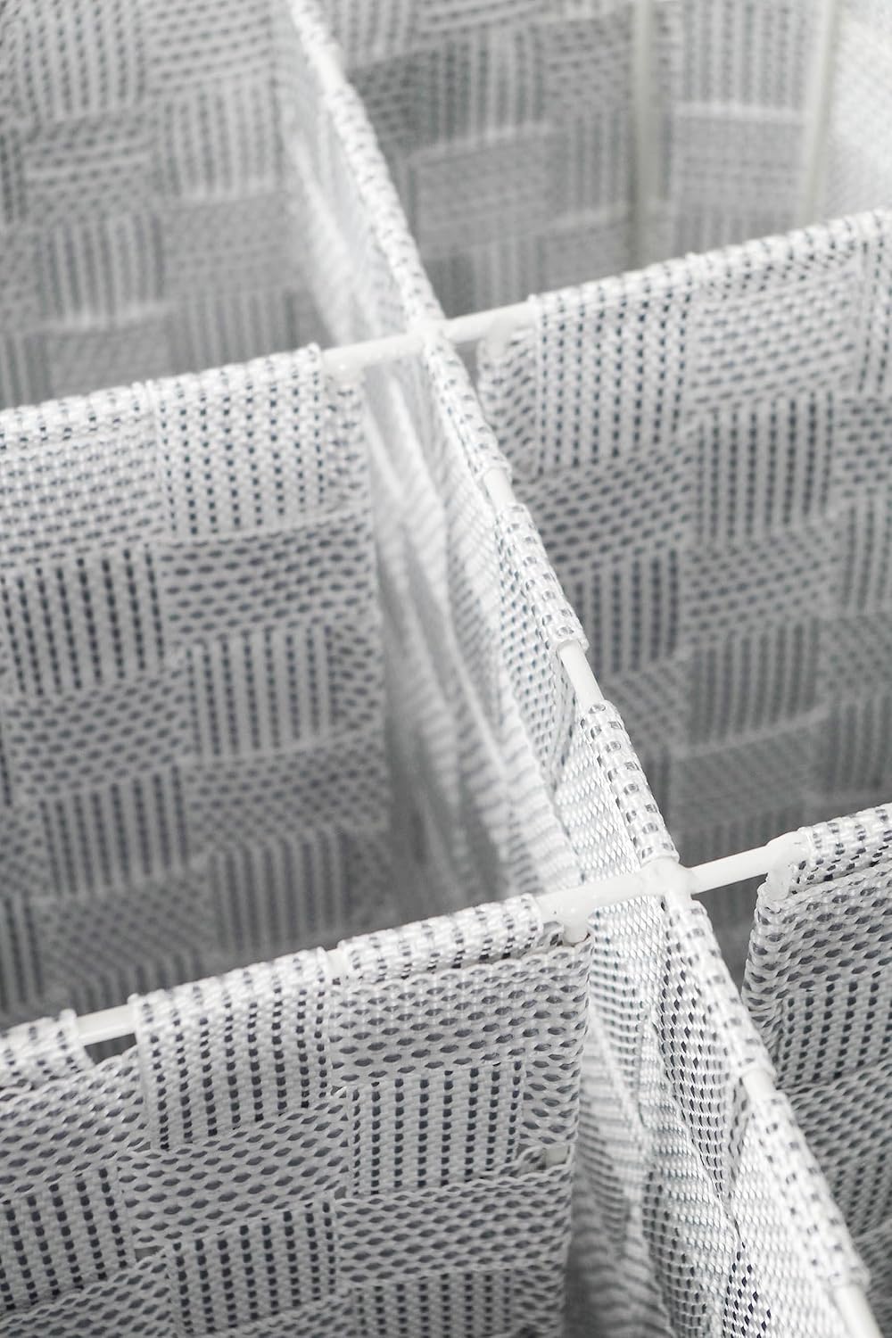 Kobolo Flaschenträger Flaschenkorb -Nylongeflecht- für 6 Flaschen - White Grey