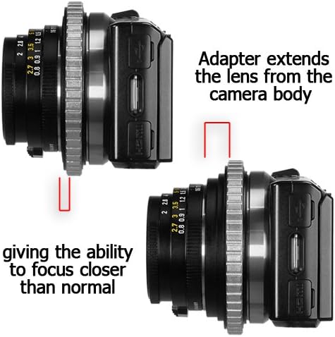 Fotodiox Macro Lens Mount Adapter Compatible with Leica M Lenses on Sony E-Mount Cameras Leica M Mac