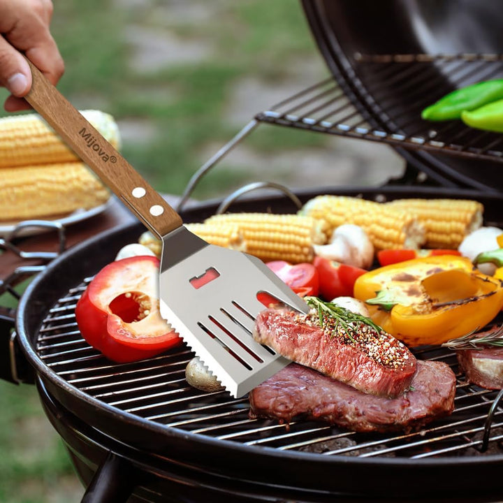 Spatel für Outdoor Grill, Multifunktion BBQ Tool Extra Langes Grillzubehör Box Paket Mehr Spass Effi