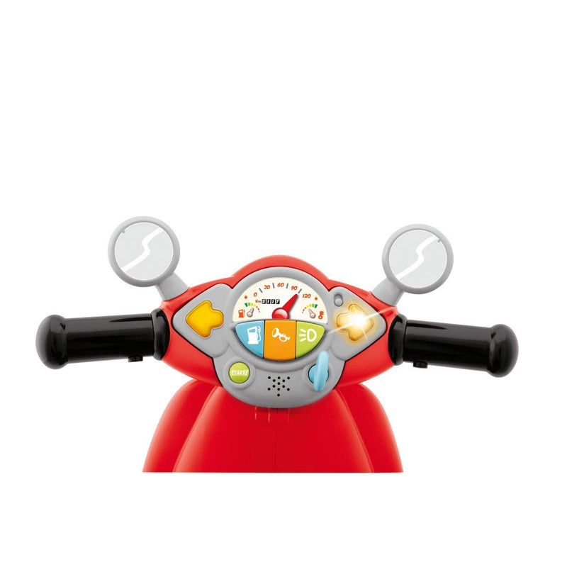 Chicco Motorrad Rutscher für Kinder Vespa Primavera, Kinderfahrzeug mit Elektronischem Bedienfeld, L